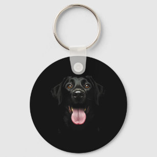 Porte-clés Joli visage de chiot Labrador Retriever noir Lab