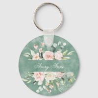 Jolie aquarelle verte florale Vintage rustique