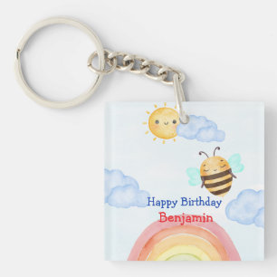 Porte-clés Jolie bee bee bee fête d'anniversaire