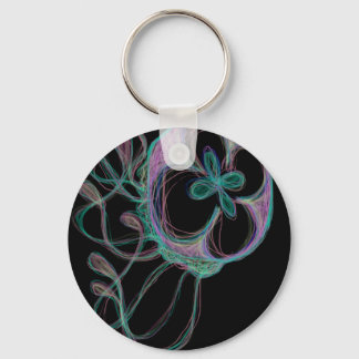 Porte-clés Jolie couleur arc-en-ciel Jellyfish Design numériq