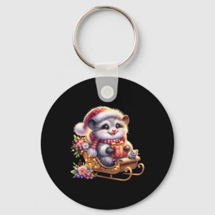 Porte-clés Jolie Enfants Noël Possum Vêtements Graphiques Pou