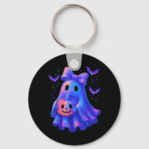 Porte-clés Jolie Fantôme Coquette Nœud Halloween Saison Sombr