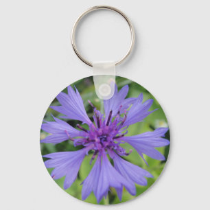 Porte-clés Jolie fleur de maïs bleu