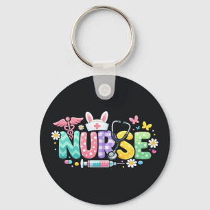 Porte-clés Jolie infirmière de Pâques Humour médical
