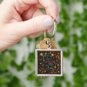 Porte-clés Jolie Inspirété Réconfortante Béni Floral