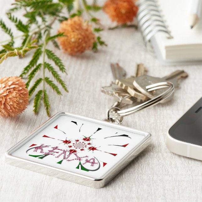 Porte-clés Jolie Kenya HAKUNA MATATA RED GREEN design (Côté)