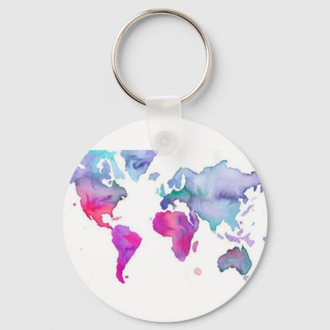 Porte-clés Jolie petite carte d'aquarelle (Recto)