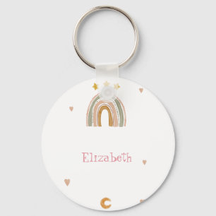 Porte-clés Jolis Cœurs Étoiles Arc-en-ciel