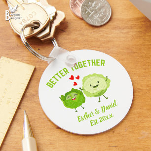 Porte-clés Jolis couples de la Saint-Valentin en chou Kawaii
