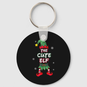 Porte-clés Jolis elfes de Noël pyjama Pj Famille appariée Gro
