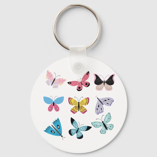 Porte-clés Jolis Papillons (Recto)