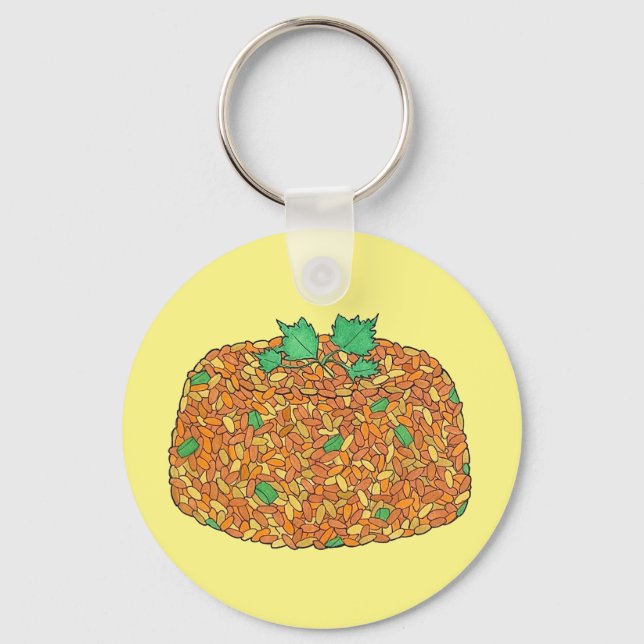 Porte-clés Jollof Rice Nigérian Ghanaian West African Food (Recto)