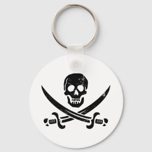 Porte-clés Jolly roger de drapeau de pirate de John Rackham