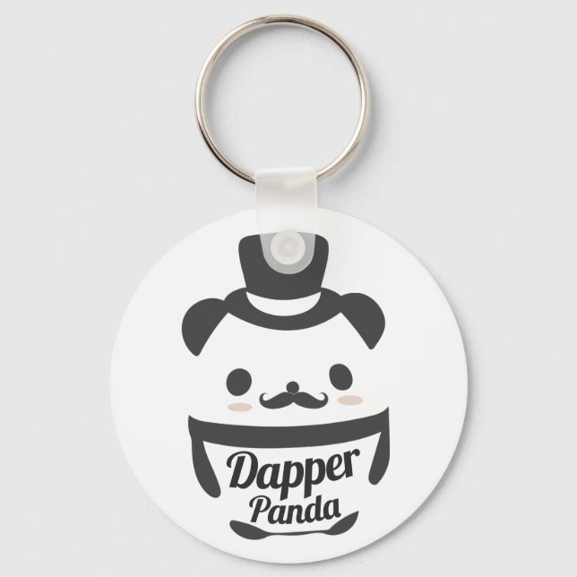 Porte-clés Jote Dapper Panda Porté Chapeau Haut (Recto)