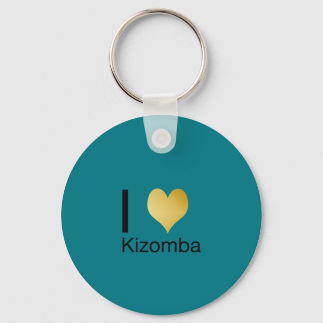 Porte-clés Jouant Élégant I Heart Kizomba (Recto)