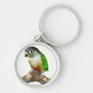 Porte-clés Joue verte Conure