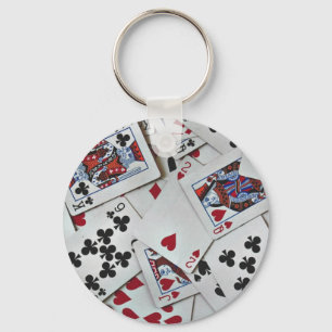 Porte-clés Jouer Cartes Poker Jeux Reine Roi