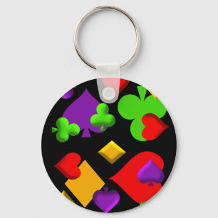 Porte-clés Jouer des cartes Chiffres Conception Motif