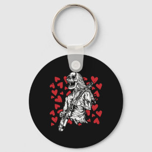 Porte-clés Jouer Guitare Valentines Cool Rock Musicien
