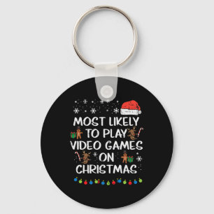 Porte-clés Jouer probablement Jeux Vidéo Noël Noël Noël Noël