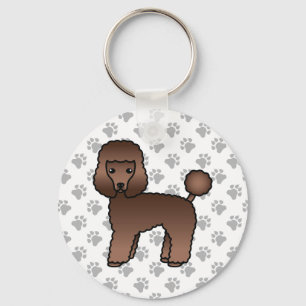 Porte-clés Jouet Brown Poodle joli Cartoon Chien