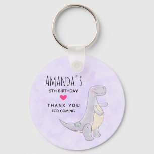 Porte-clés Jouet Dinosaure gris mou Aquarelle Anniversaire