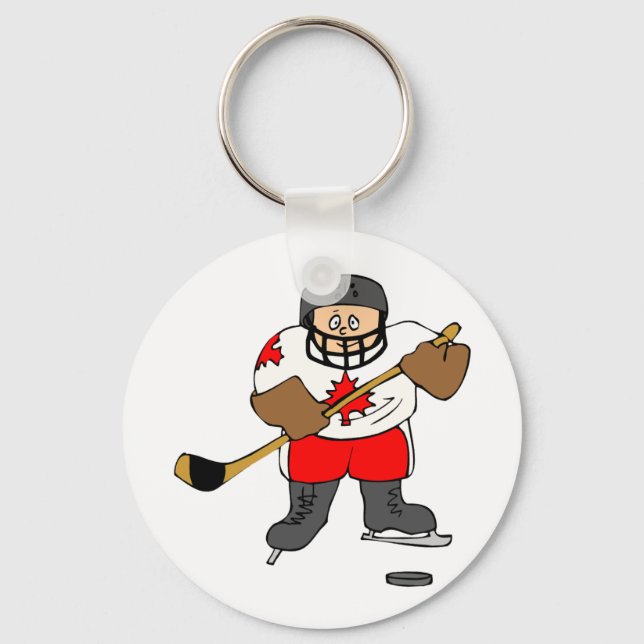 Porte-clés Joueur canadien de hockey (Recto)