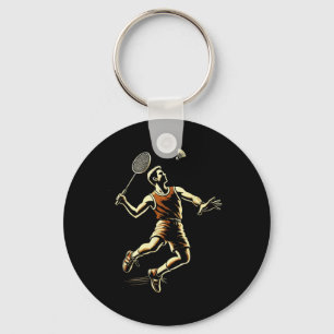Porte-clés Joueur de badminton volant