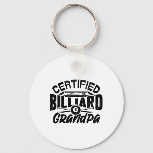 Porte-clés Joueur de billard Billard Billard Grandpa Billard
