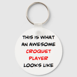Porte-clés joueur de croquet, génial