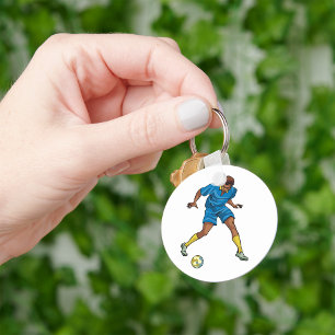 Porte-clés Joueur De Football En Bleu