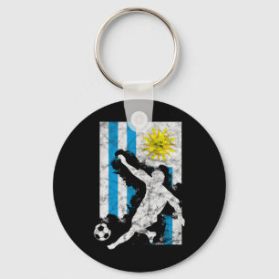 Porte-clés Joueur de football équipe drapeau Uruguay