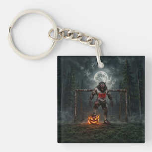 Porte-clés Joueur de football Loup-Garou Art d'Horreur d'Hall