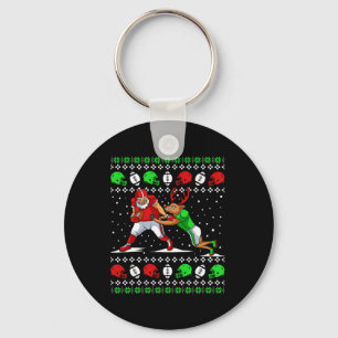 Porte-clés Joueur de football Reindee laide Pyjama de Noël am
