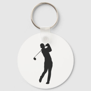 Porte-clés Joueur de golf en silhouette