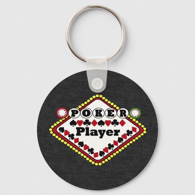 Porte-clés Joueur de poker (Recto)