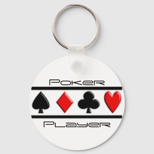 Porte-clés Joueur de poker (Recto)