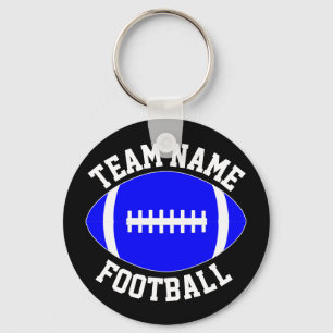 Porte-clés Joueur/entraîneur Blue Football Nom d'équipe perso