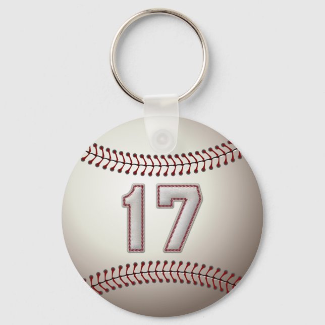 Porte-clés Joueur numéro 17 - Stitches Cool de baseball (Recto)