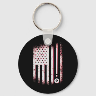 Porte-clés Joueurs De Billard American Flag Usa Pool Et Billa