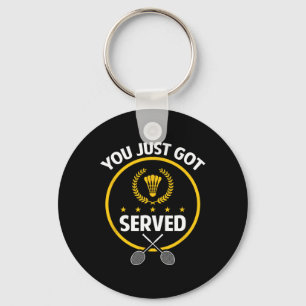 Porte-clés Joueuse de badminton Chemise drôle servi Badminton