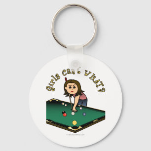 Porte-clés Joueuse de billard léger