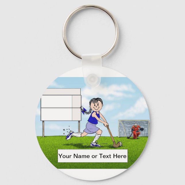 Porte-clés Joueuse de hockey sur gazon - Femme (Recto)