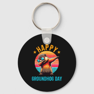 Porte-clés Jour de la marmotte Happy Dabbing Marmotte Enfants