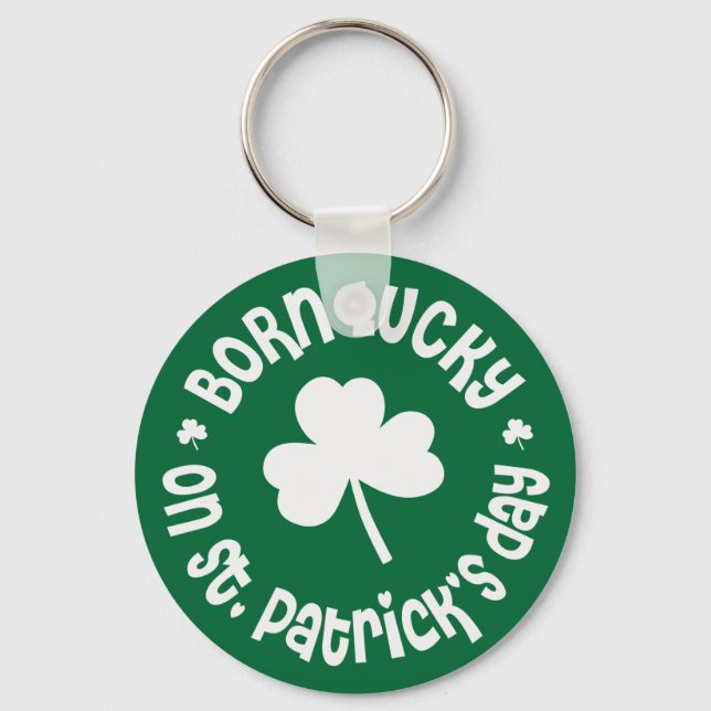 Porte-clés Jour de la Saint Patrick Anniversaire (Recto)