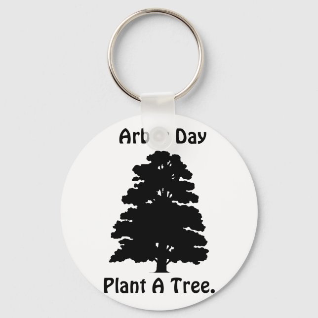 Porte-clés Jour de l'Arbour ; Plante A arbre (Recto)