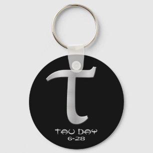 Porte-clés Jour de Tau - symbole grec argenté