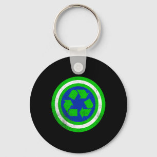 Porte-clés Jour des terres de recyclage du capitaine