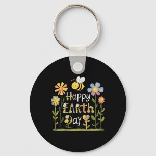 Porte-clés Jour des terres Floral Avec Fleurs Boho Pour Femme