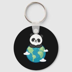 Porte-clés Jour des terres Mère Panda Drôle Pour L'Environnem